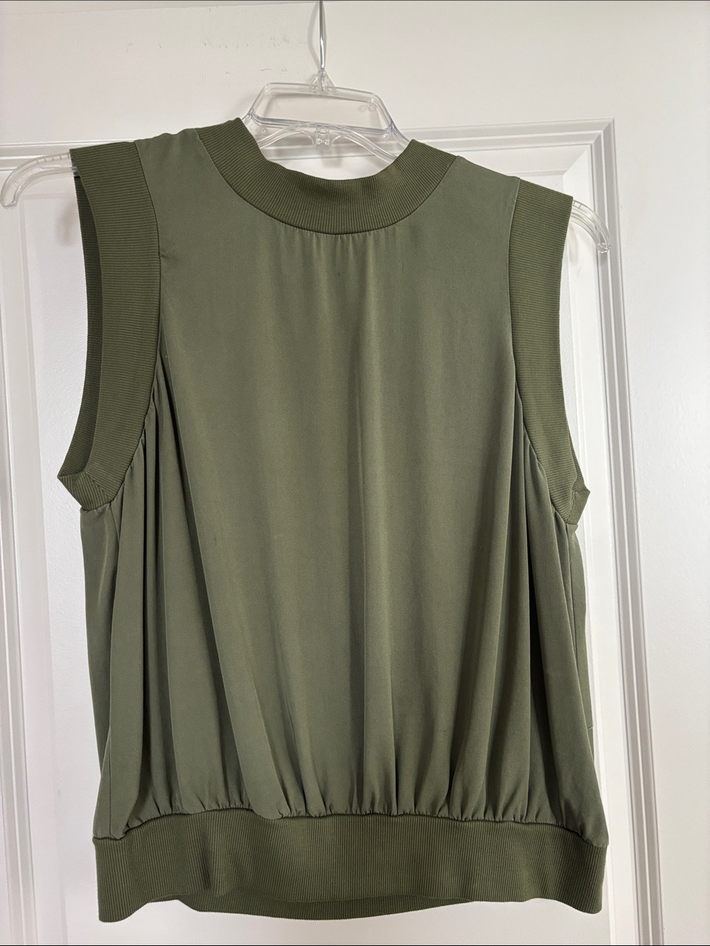 Stateside Olive Green Sleeveless Mock-Neck Tank